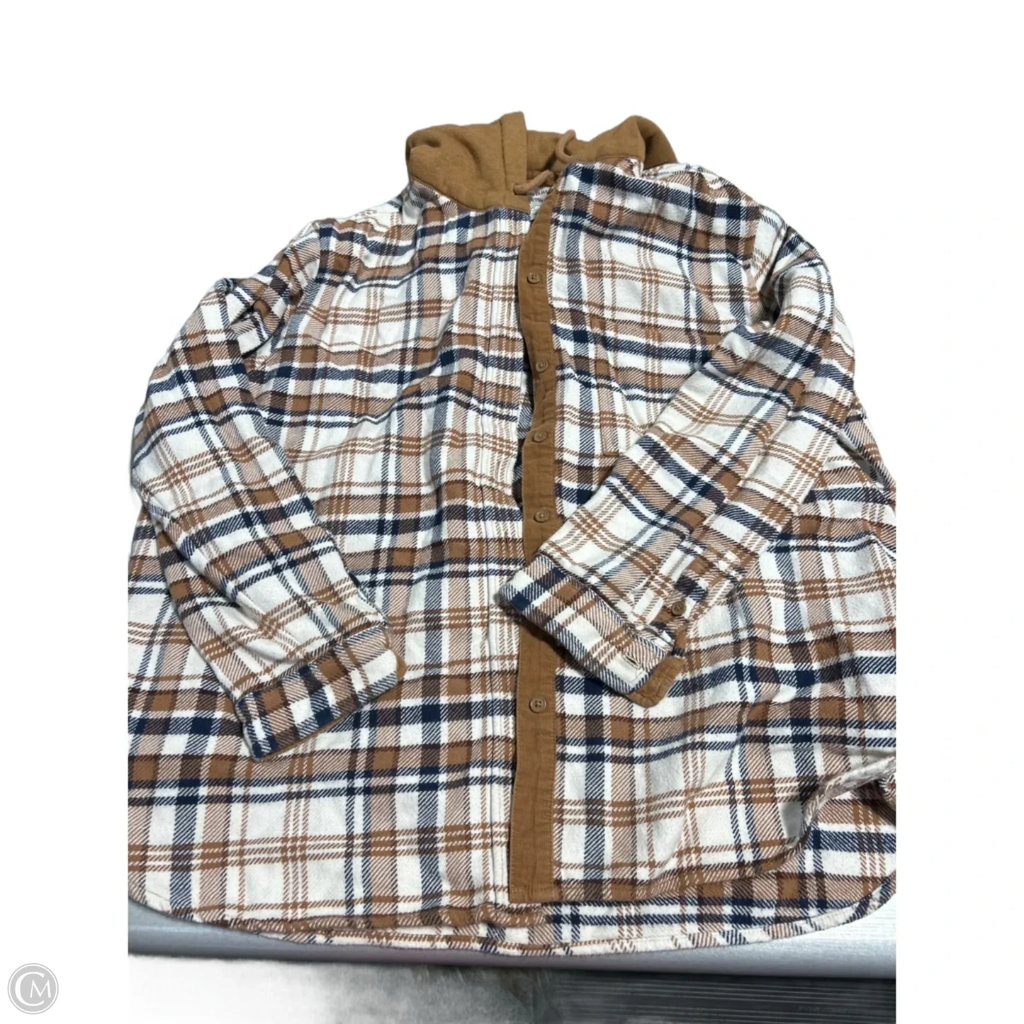 Top Long Sleeve By American Eagle In Plaid Pattern, Size: Xl