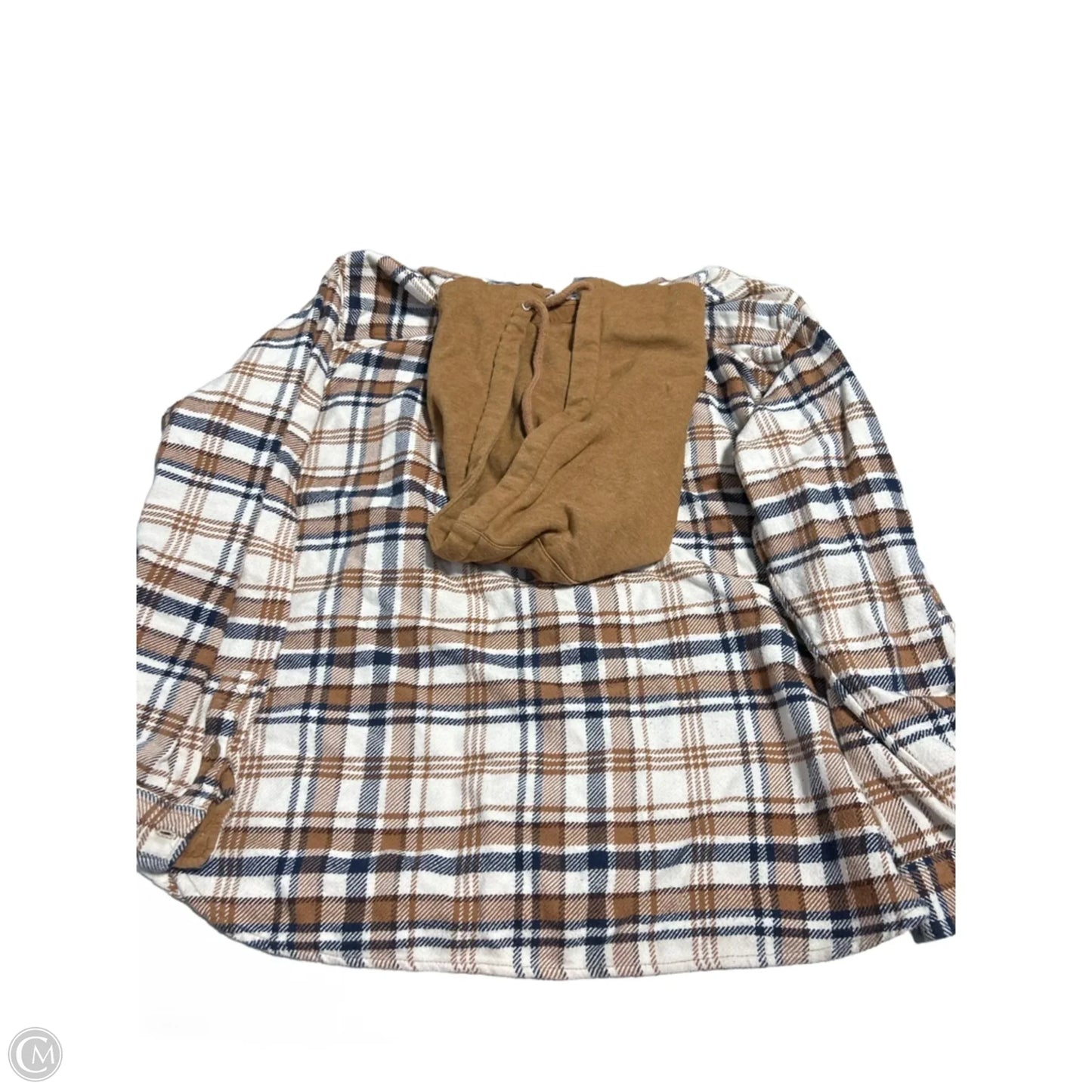 Top Long Sleeve By American Eagle In Plaid Pattern, Size: Xl