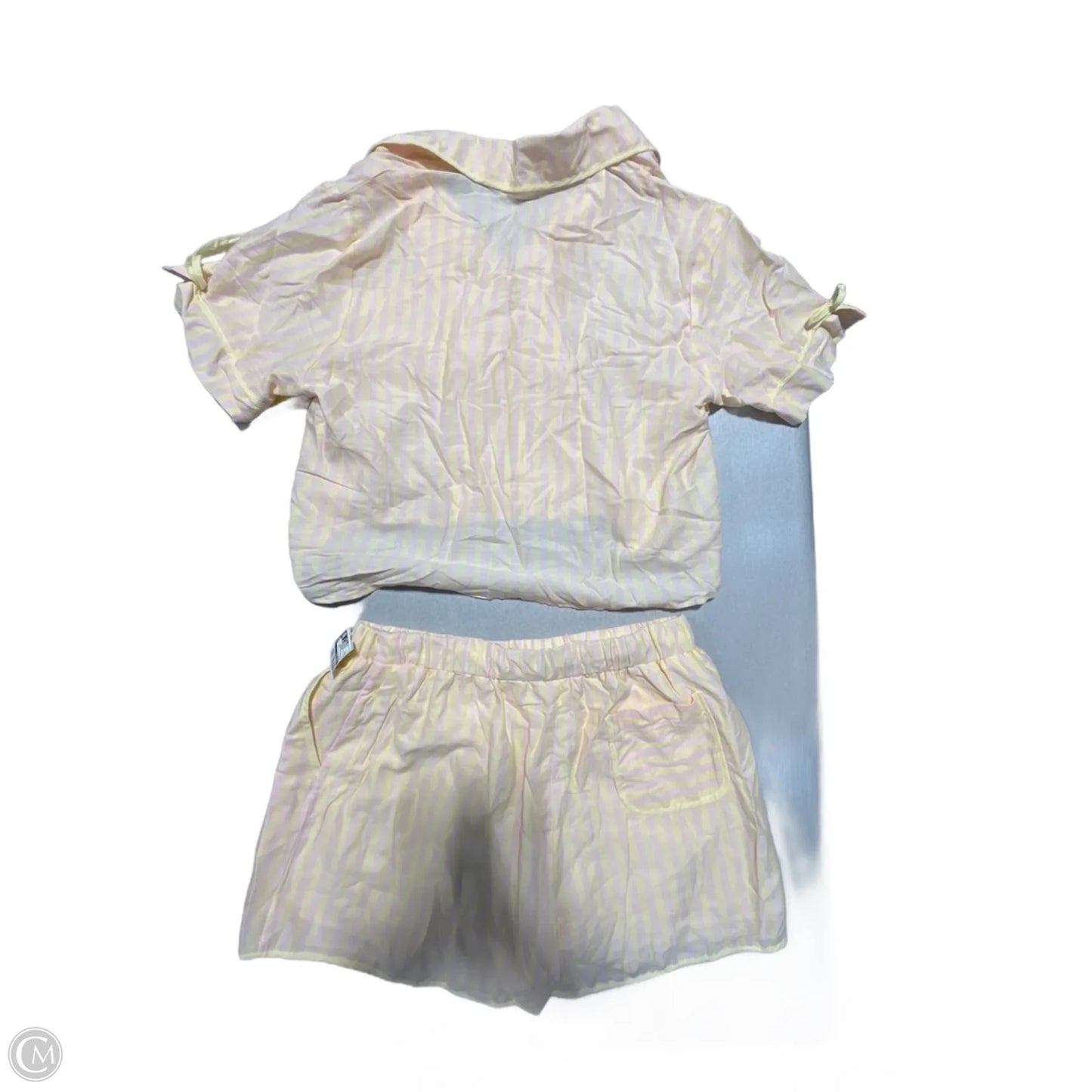 Top 2pc Short Sleeve By Altard State In Pink & Yellow, Size: L