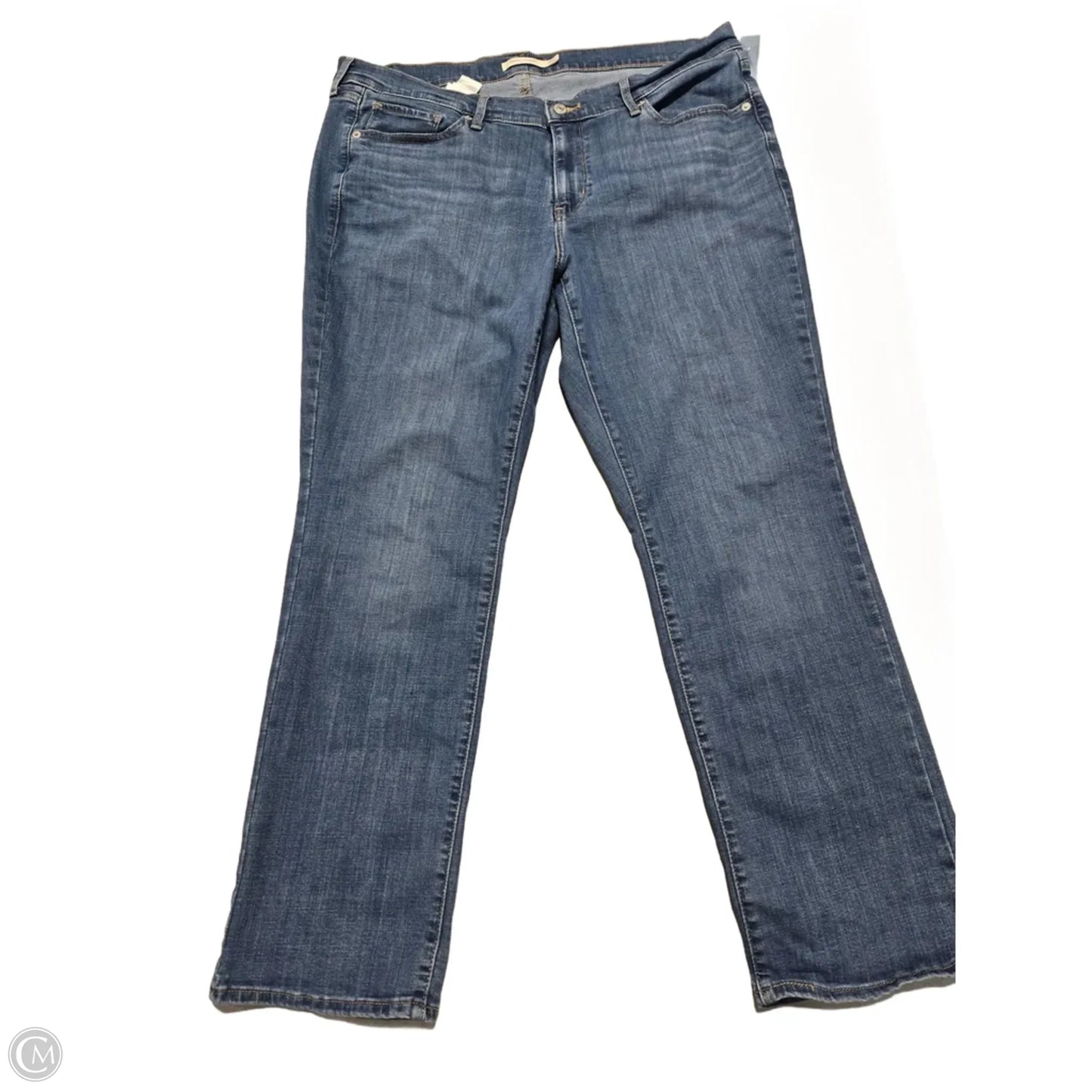 Jeans Straight By Levis In Blue, Size: 18