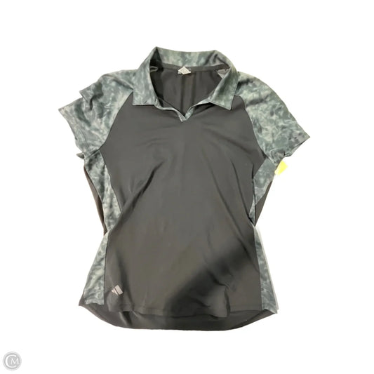 Athletic Top Short Sleeve By Adidas In Black, Size: M