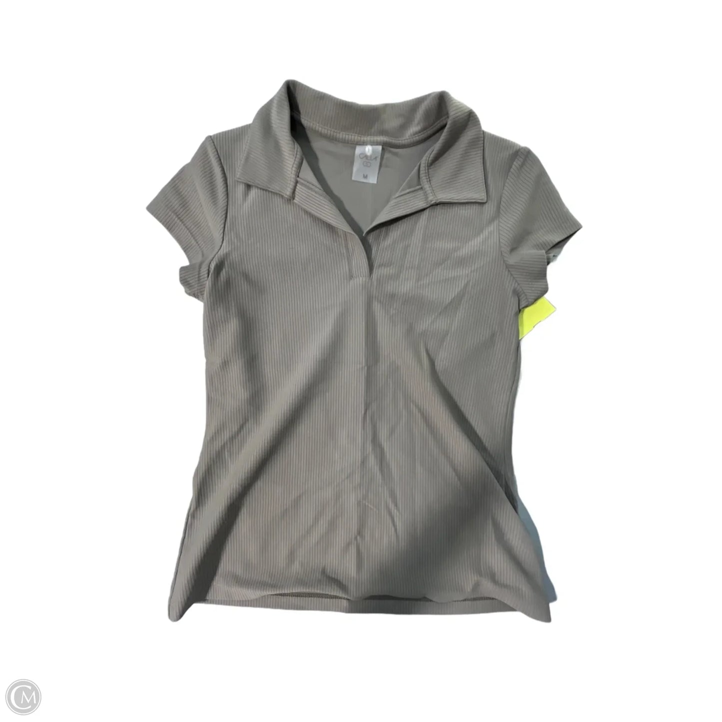 Athletic Top Short Sleeve By Calia In Beige, Size: M