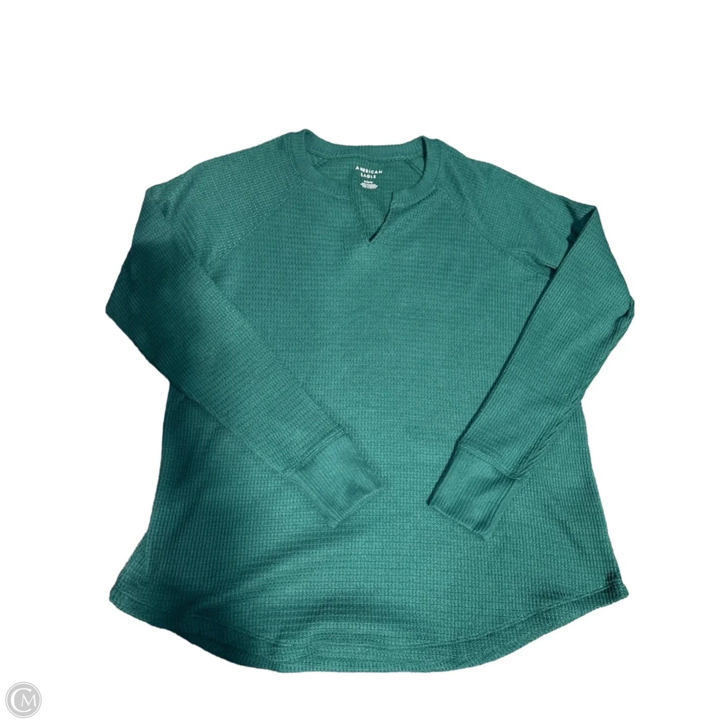 Top Long Sleeve By American Eagle In Green, Size: M