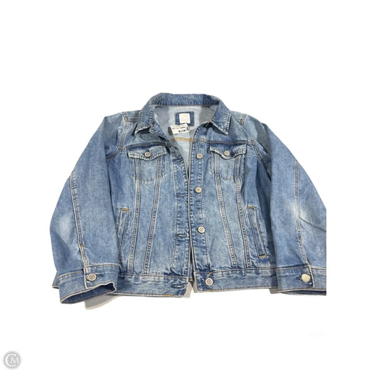 Jacket Denim By Lc Lauren Conrad In Blue, Size: 1x