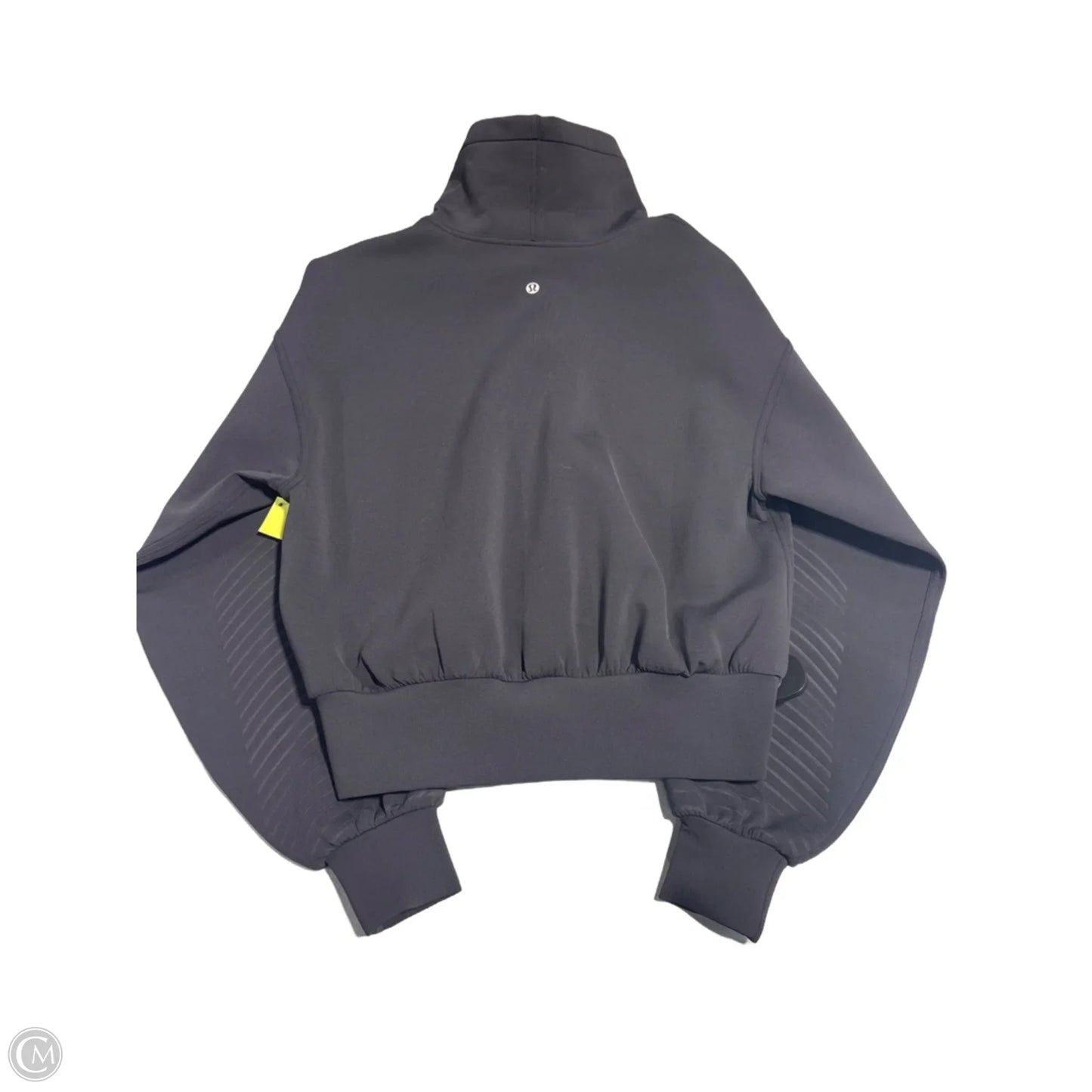 Athletic Top Long Sleeve Collar By Lululemon In Grey, Size: 4