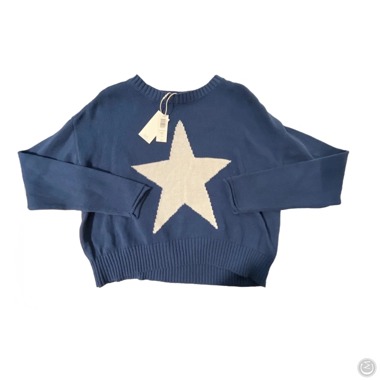 Sweater By Z Supply In Blue & Cream, Size: S