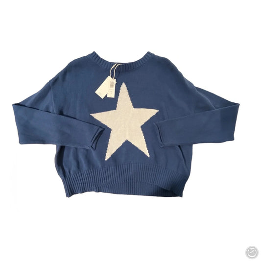 Sweater By Z Supply In Blue & Cream, Size: S