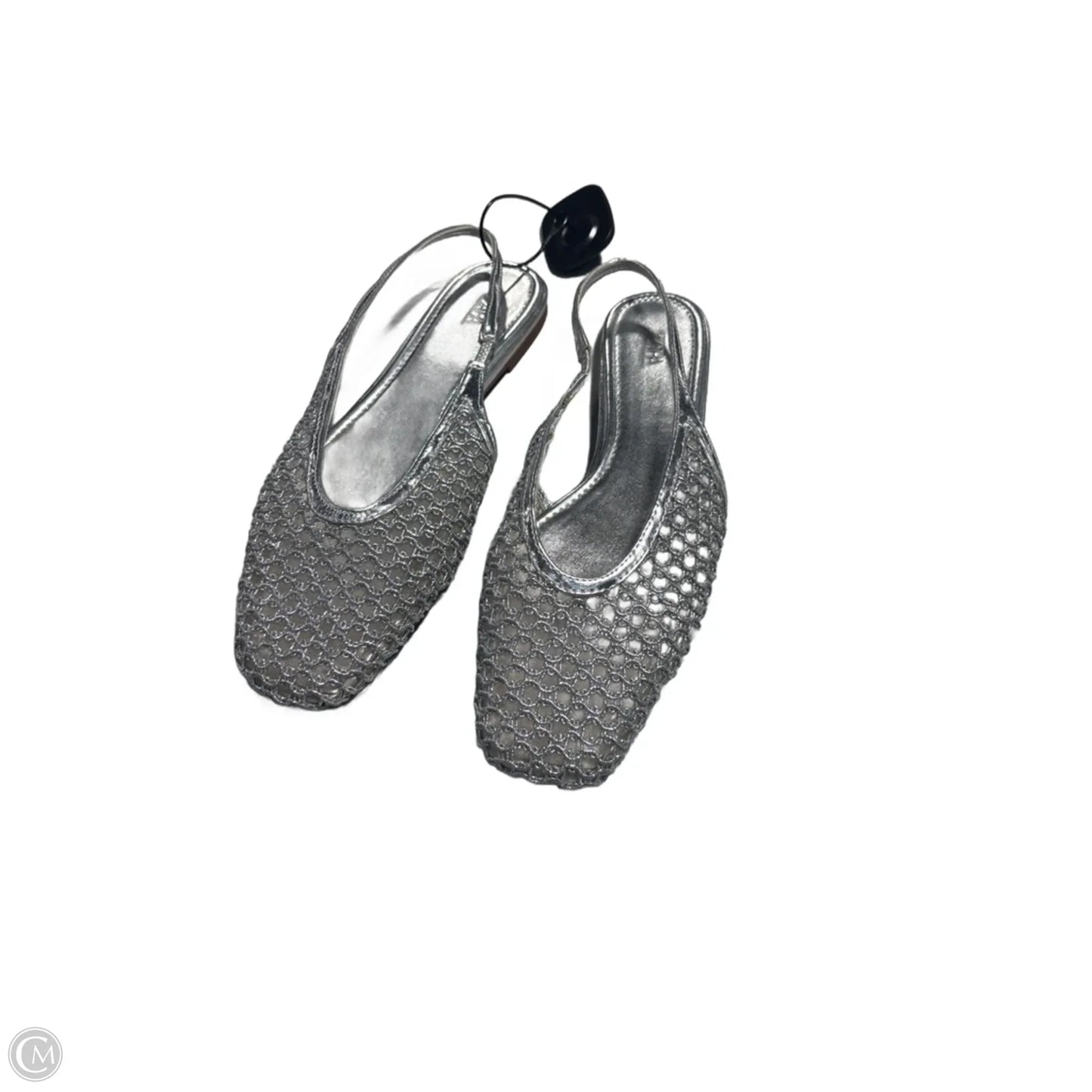Shoes Flats By Zara In Silver, Size: 6.5