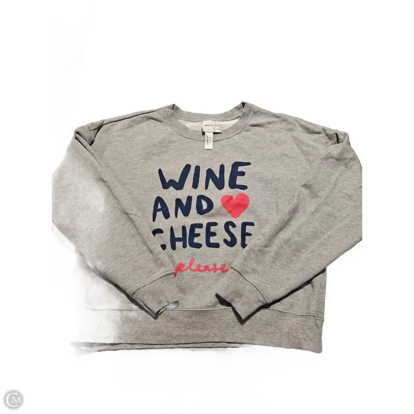Sweatshirt Crewneck By Maeve In Grey, Size: M