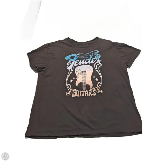 Top Short Sleeve By Cmc In Grey, Size: Xl