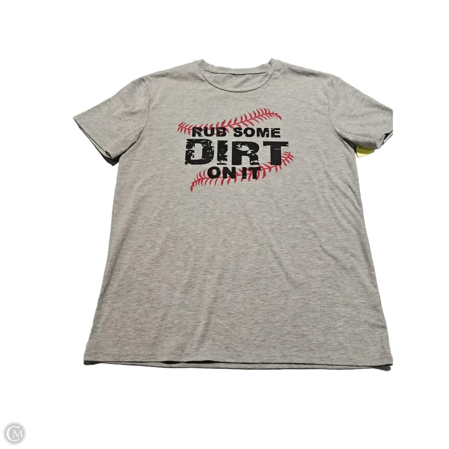 Top Short Sleeve Basic By Cme In Grey, Size: M