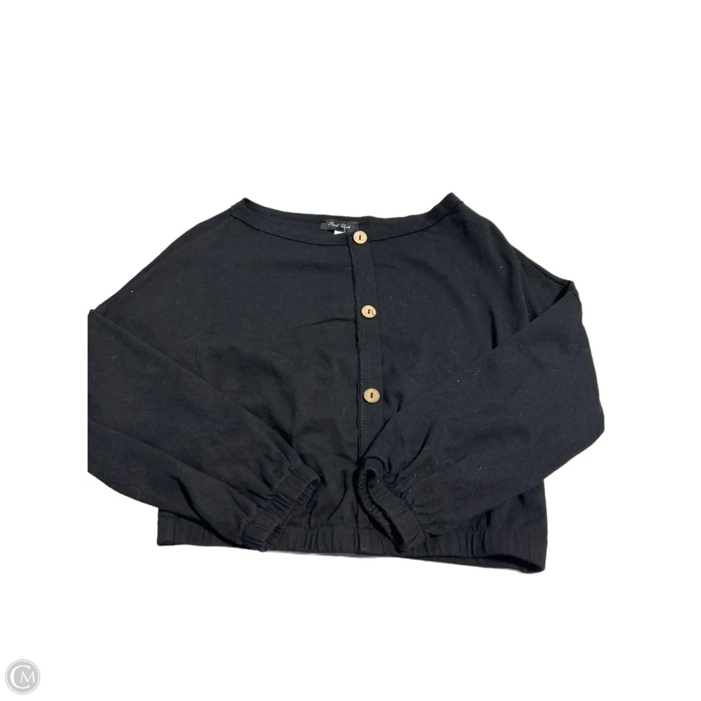 Top 3/4 Sleeve By Final Touch In Black, Size: S