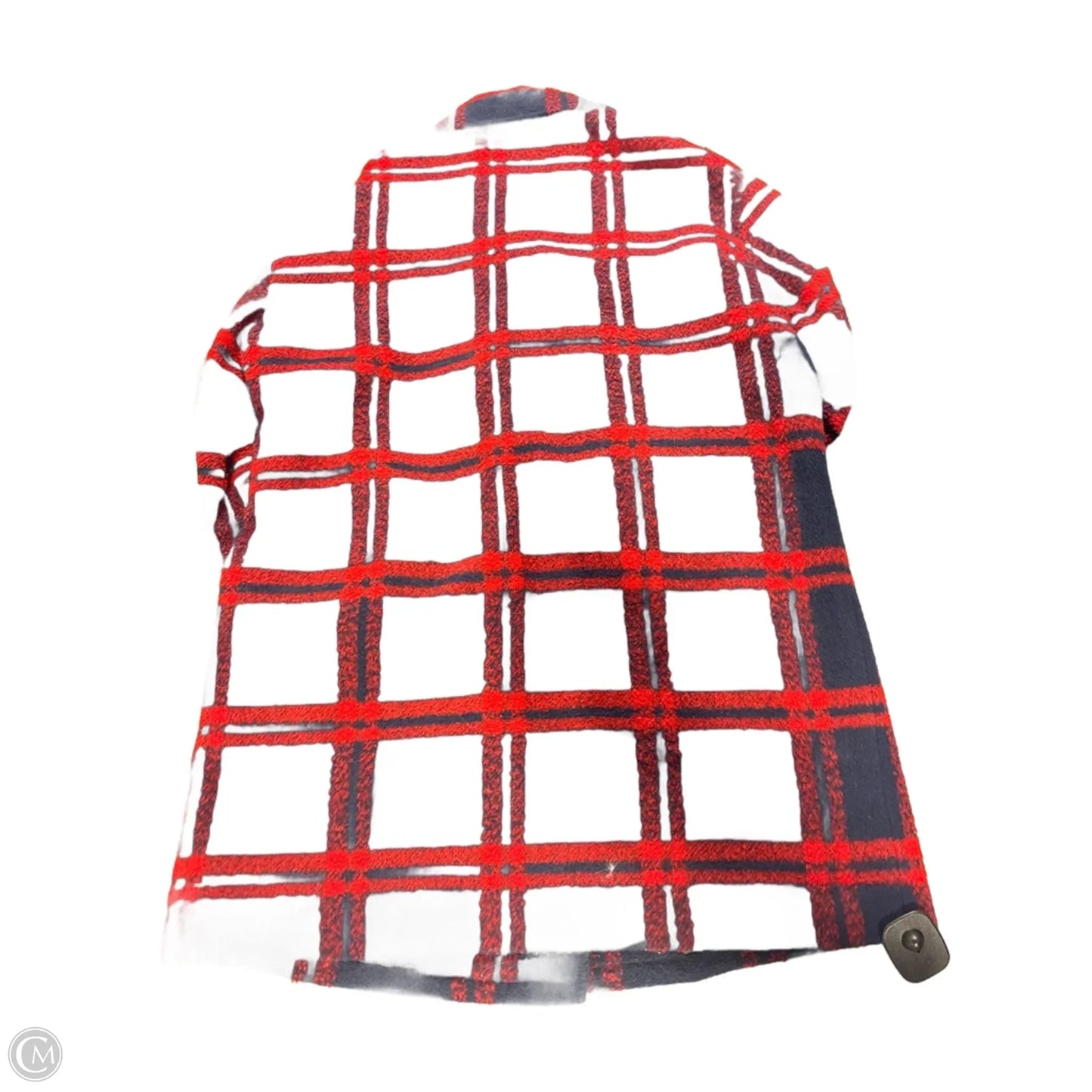 Coat Wool By Eva Franco In Plaid Pattern, Size: S