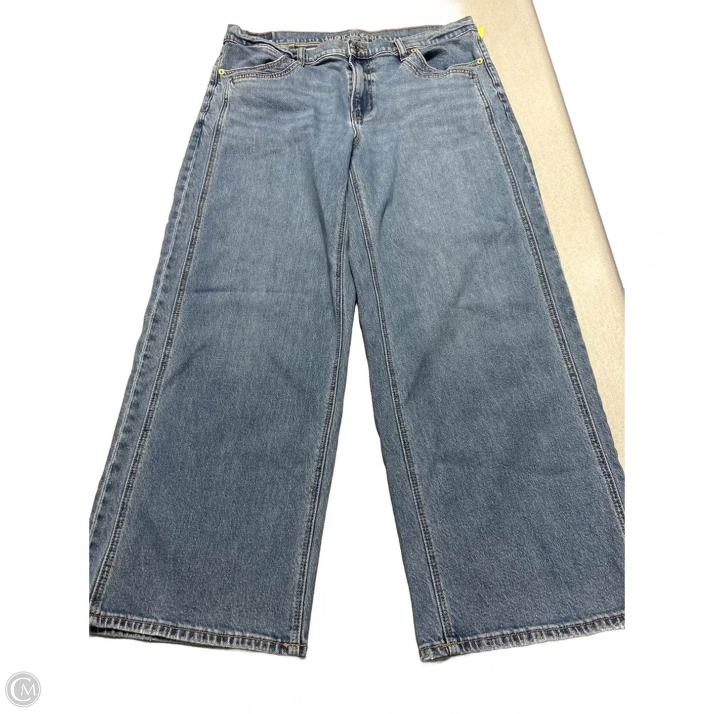 Jeans Straight By American Eagle In Blue, Size: 16