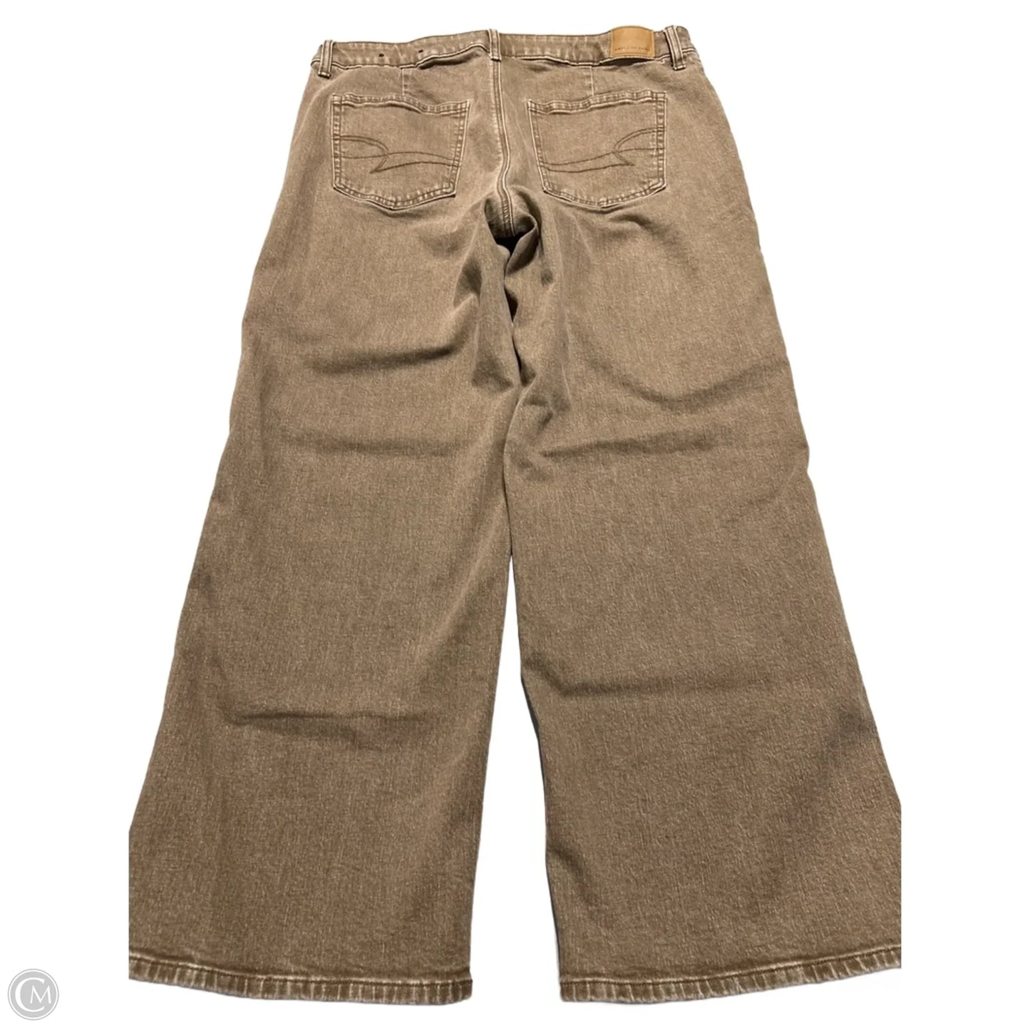 Jeans Straight By American Eagle In Brown, Size: 16