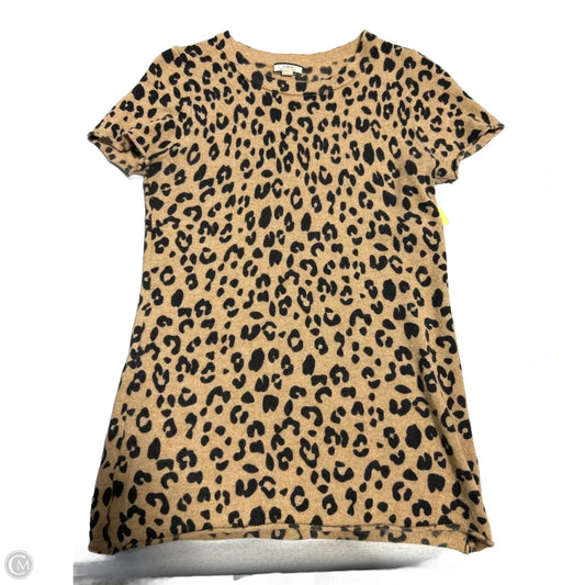 Top Short Sleeve By J. Crew In Animal Print, Size: S