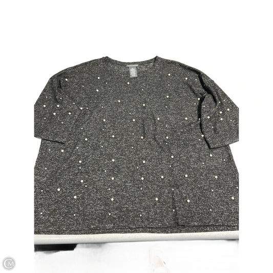 Top 3/4 Sleeve By Chelsea And Theodore In Black, Size: Xxl