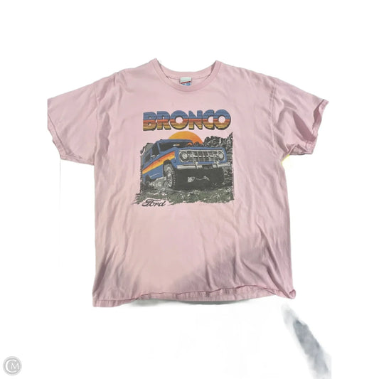 Top Short Sleeve Basic By Junk Food In Pink, Size: L