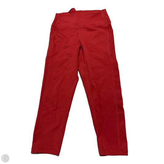 Athletic Leggings By Zyia In Orange, Size: L
