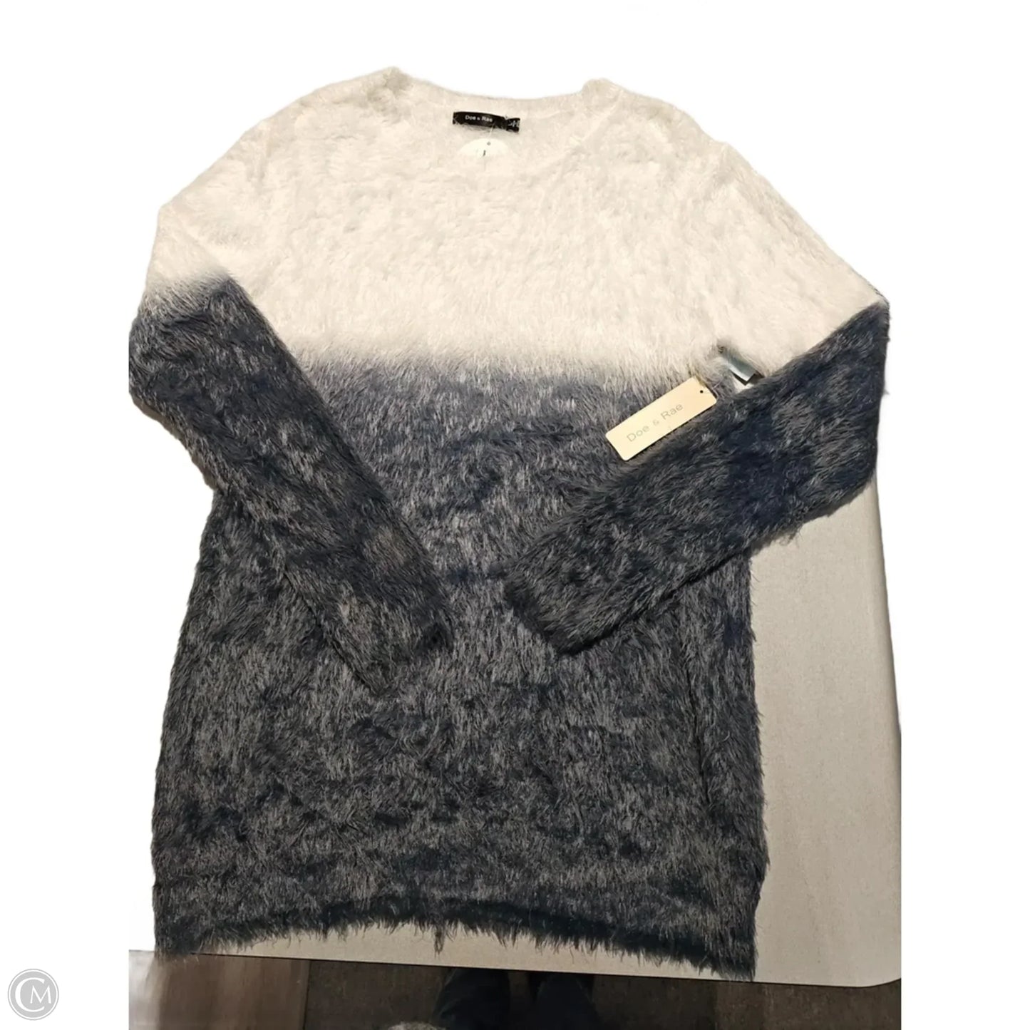 Sweater By Doe & Rae In Grey & White, Size: L