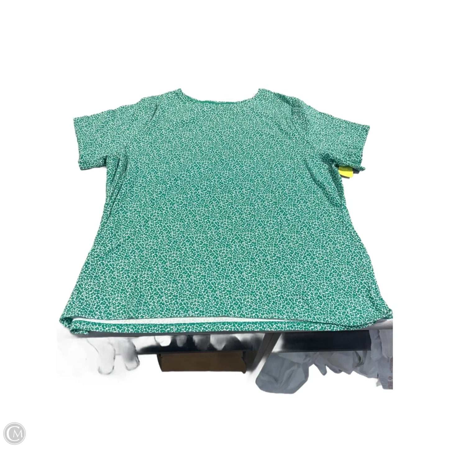 Top Short Sleeve Basic By Croft And Barrow In Green, Size: 1x