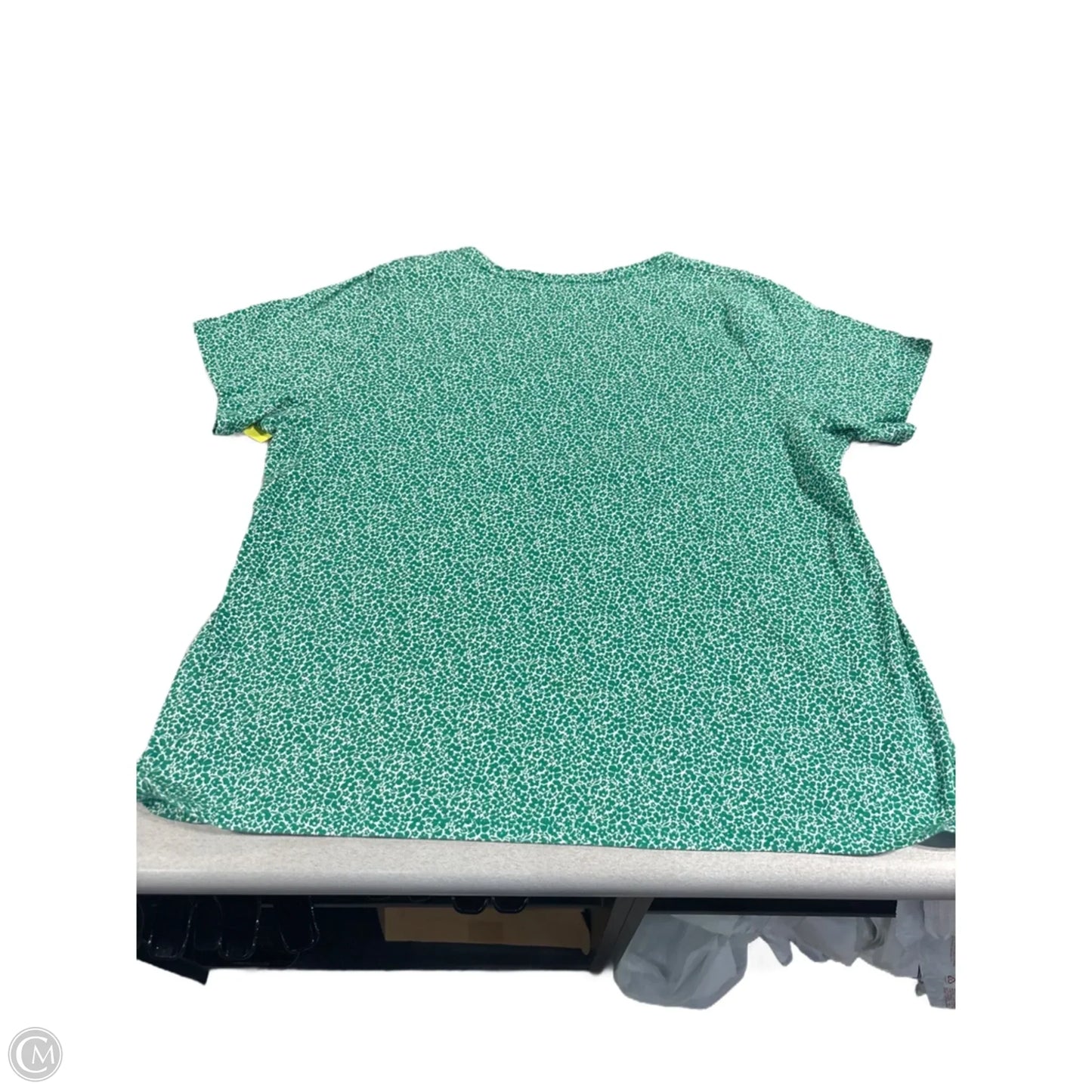 Top Short Sleeve Basic By Croft And Barrow In Green, Size: 1x