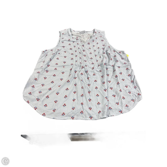 Tank Top By Croft And Barrow In Blue & Red, Size: 1x