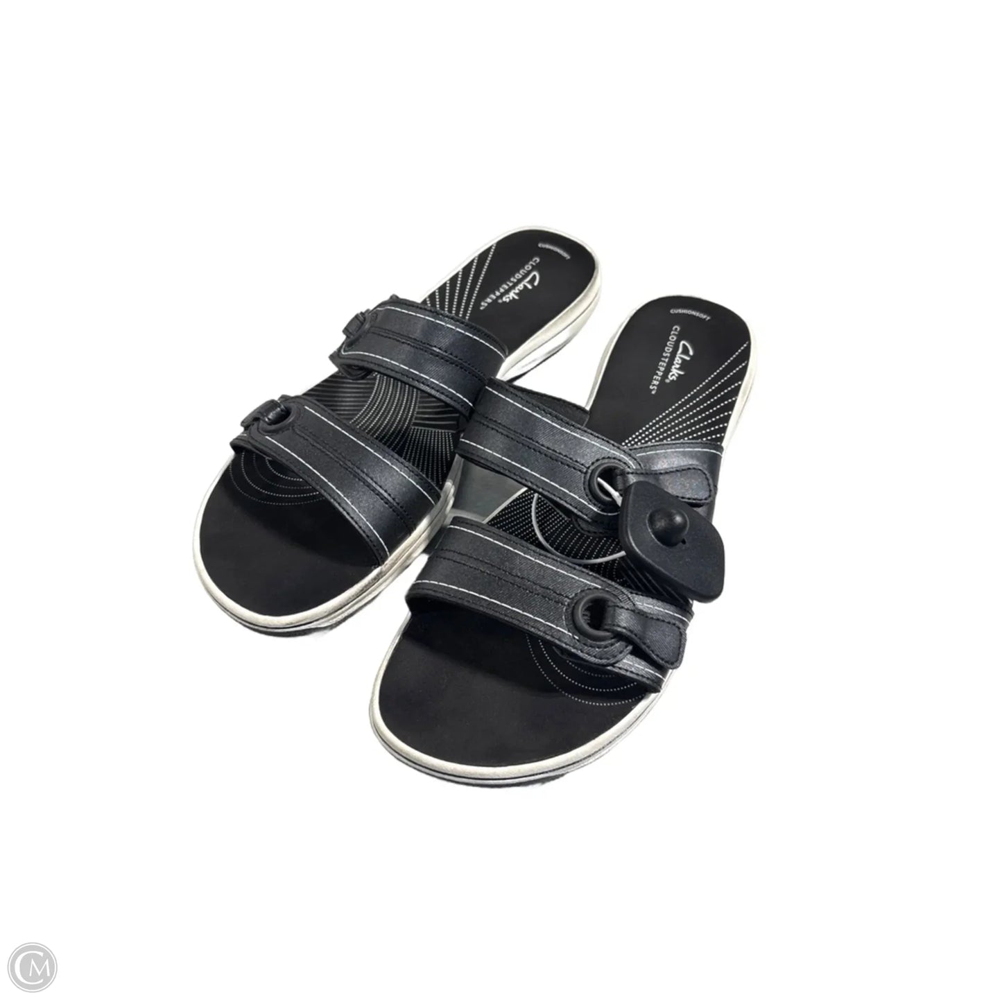 Sandals Flats By Clarks In Black, Size: 11