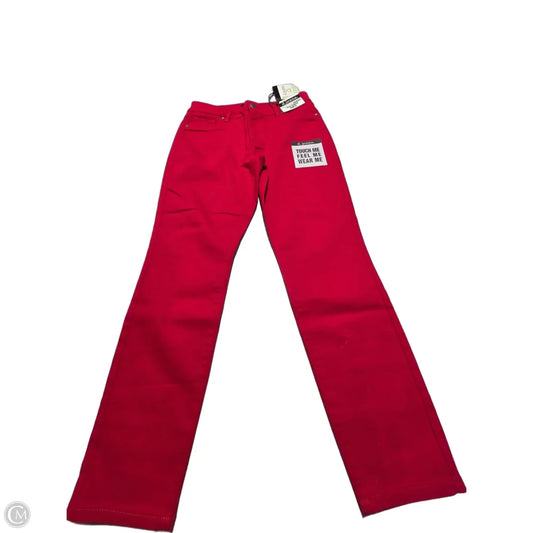 Jeans Straight By D Jeans In Red, Size: 10