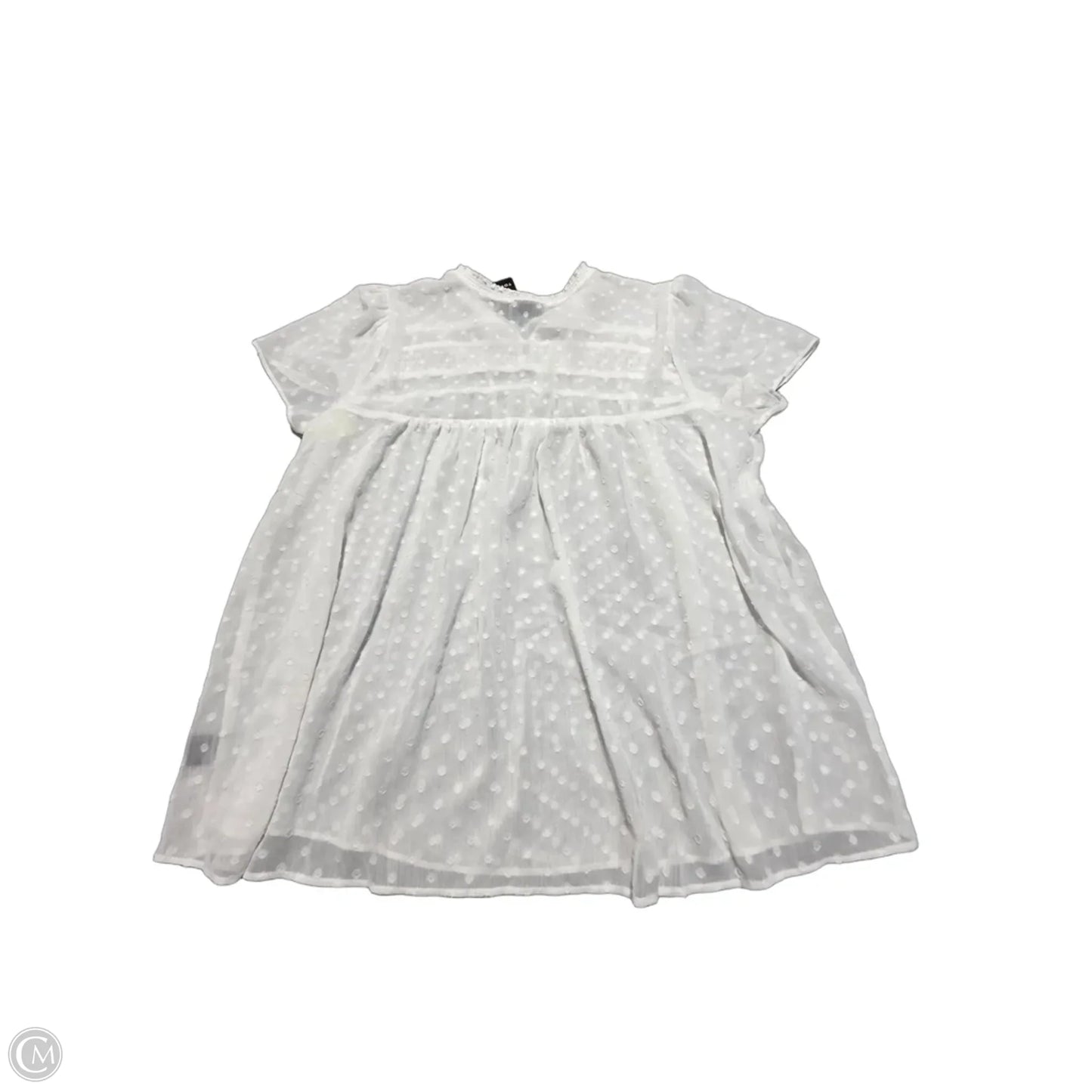 Top Short Sleeve By Torrid In White, Size: 0x