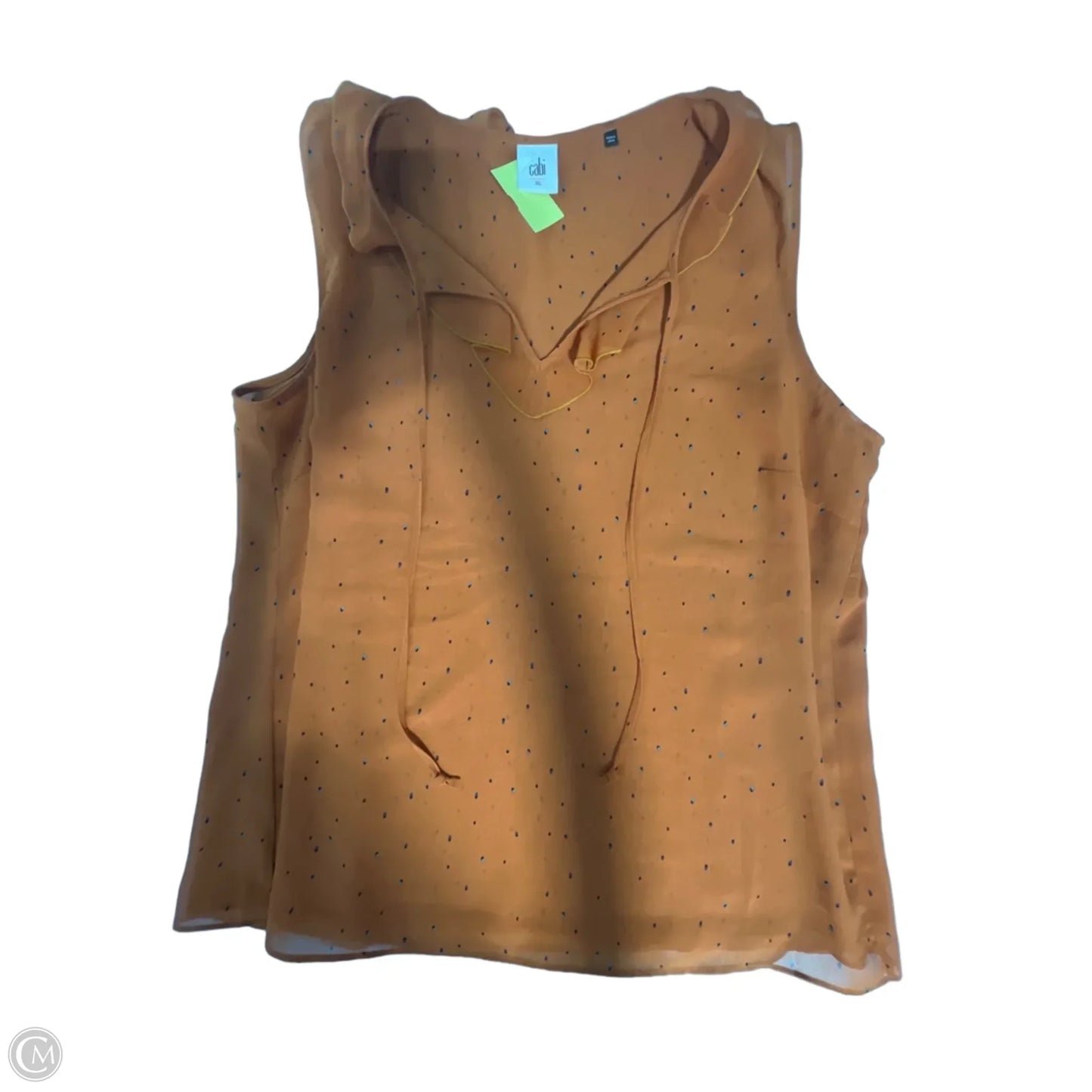Tank Top By Cabi In Orange, Size: Xl