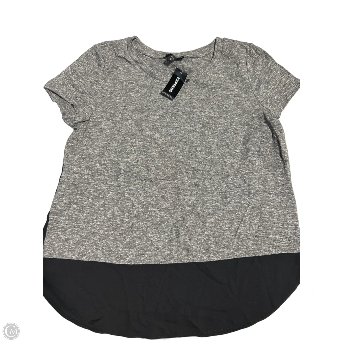 Top Short Sleeve By Express In Grey, Size: Xs