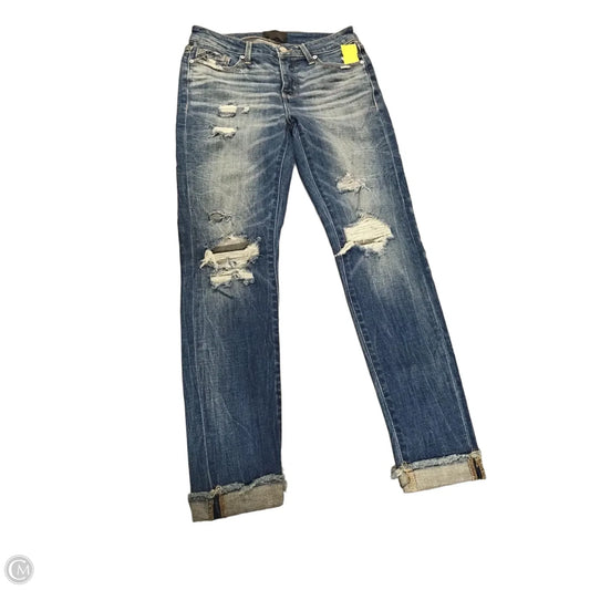 Jeans Skinny By Buckle Black In Blue, Size: 6