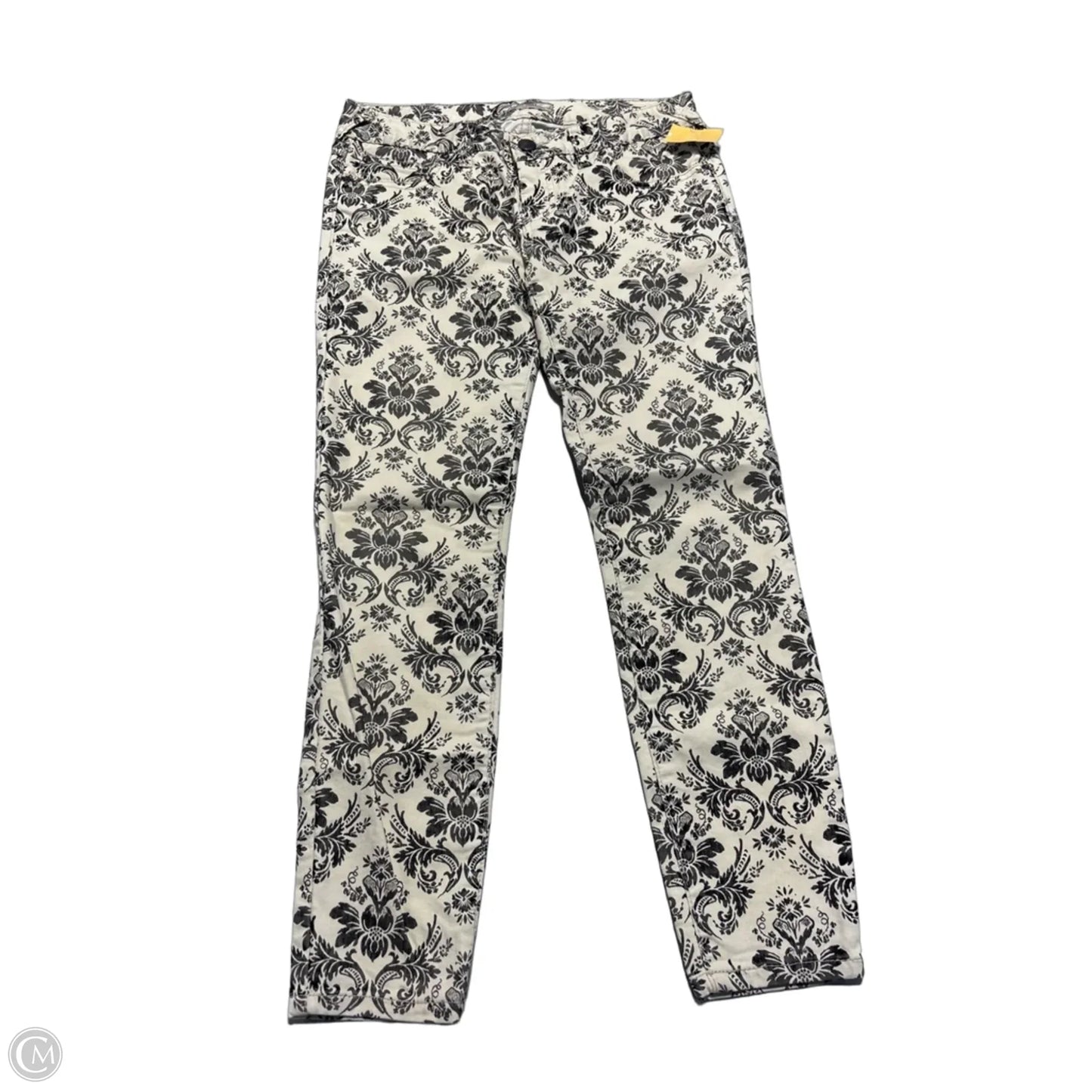 Jeans Straight By Free People In Black & Cream, Size: 2