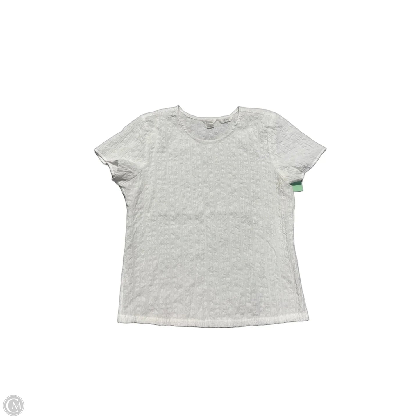 Blouse Short Sleeve By Christopher And Banks In White, Size: M