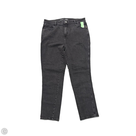 Jeans Straight By Old Navy In Black Denim, Size: 14