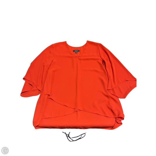 Top 3/4 Sleeve By Karen Kane In Red, Size: Xl