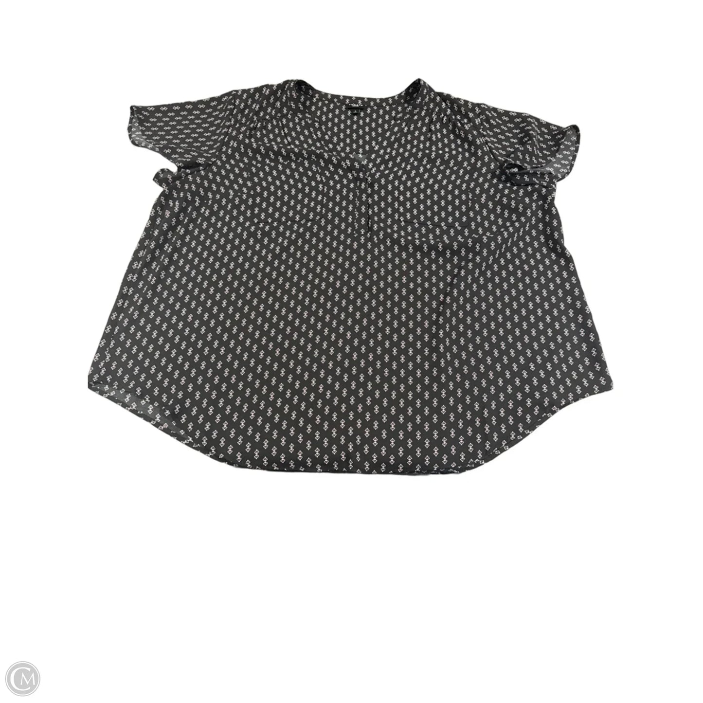 Top Short Sleeve By Torrid In Black & White, Size: 3x