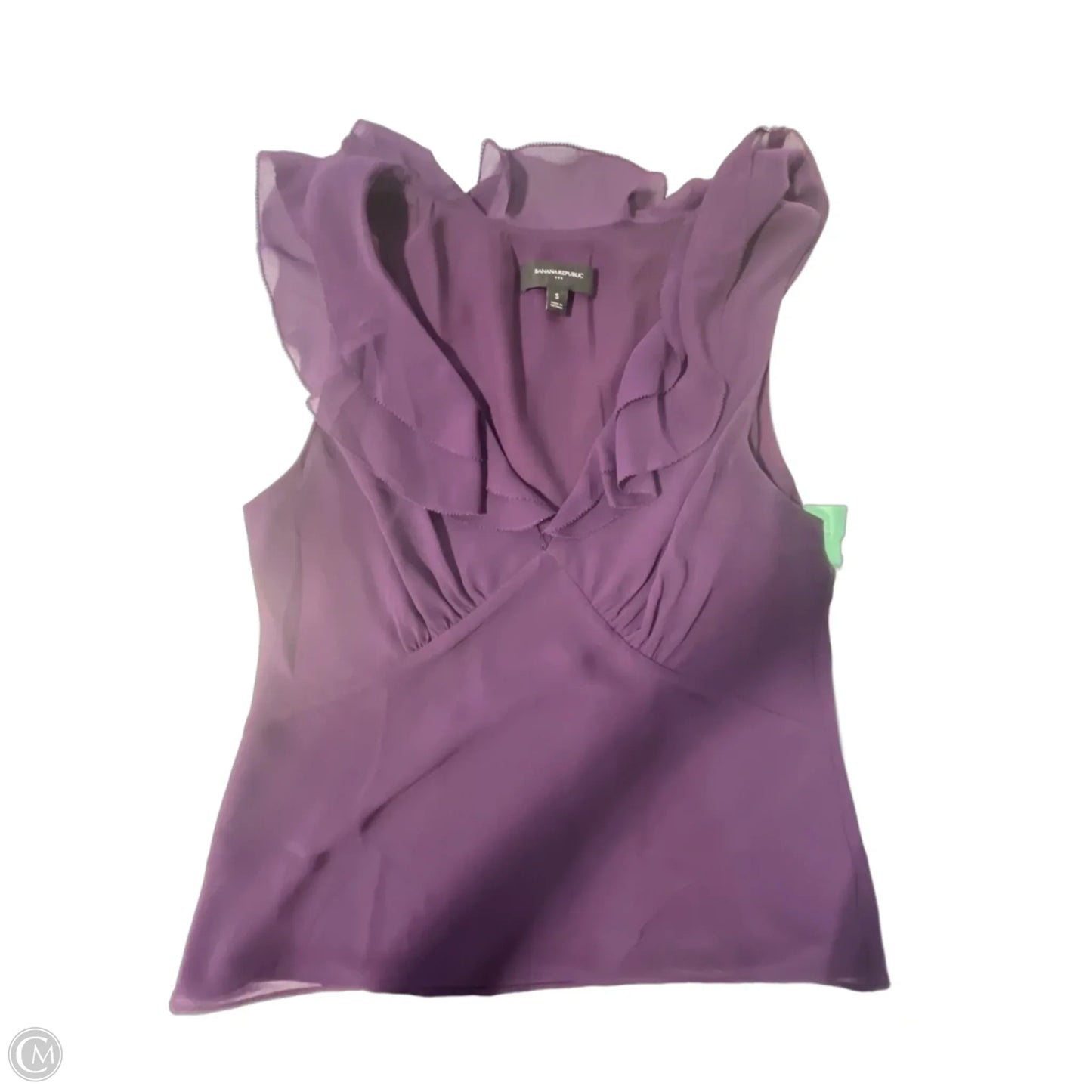 Top Short Sleeve By Banana Republic In Purple, Size: S