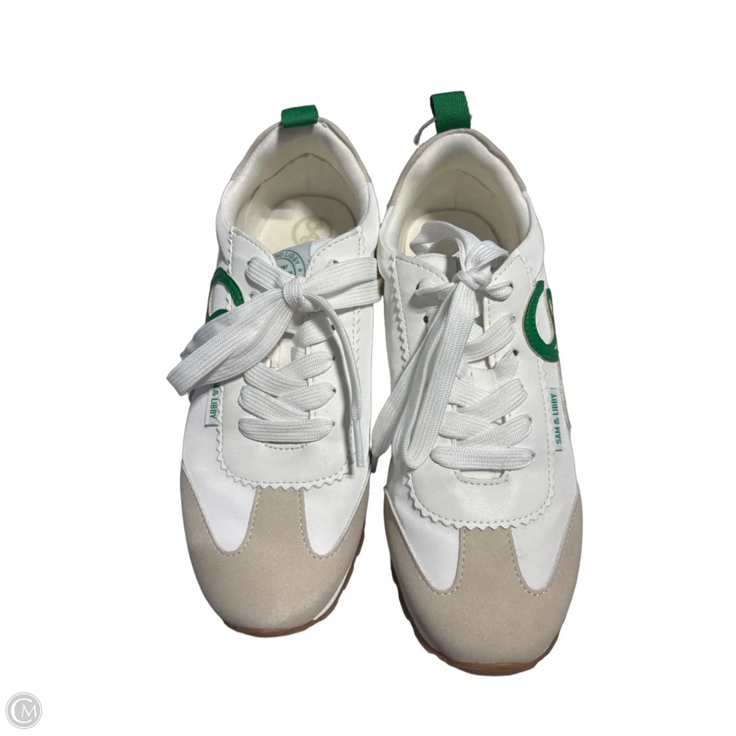 Shoes Sneakers By Sam And Libby In Green & White, Size: 8