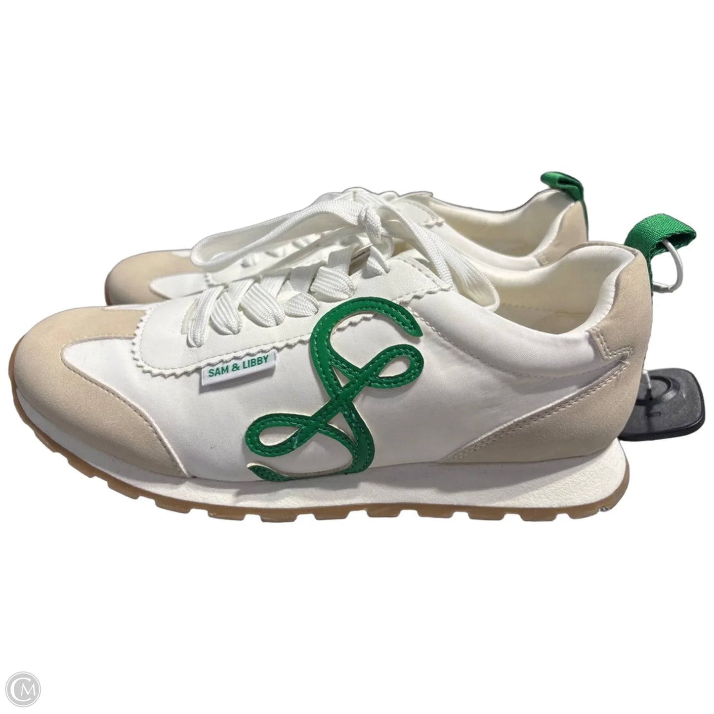 Shoes Sneakers By Sam And Libby In Green & White, Size: 8