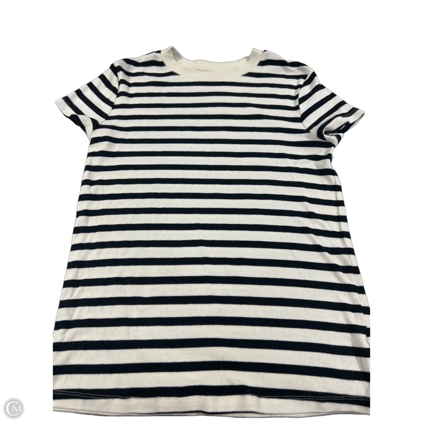 Top Short Sleeve By A New Day In Black & Cream, Size: L
