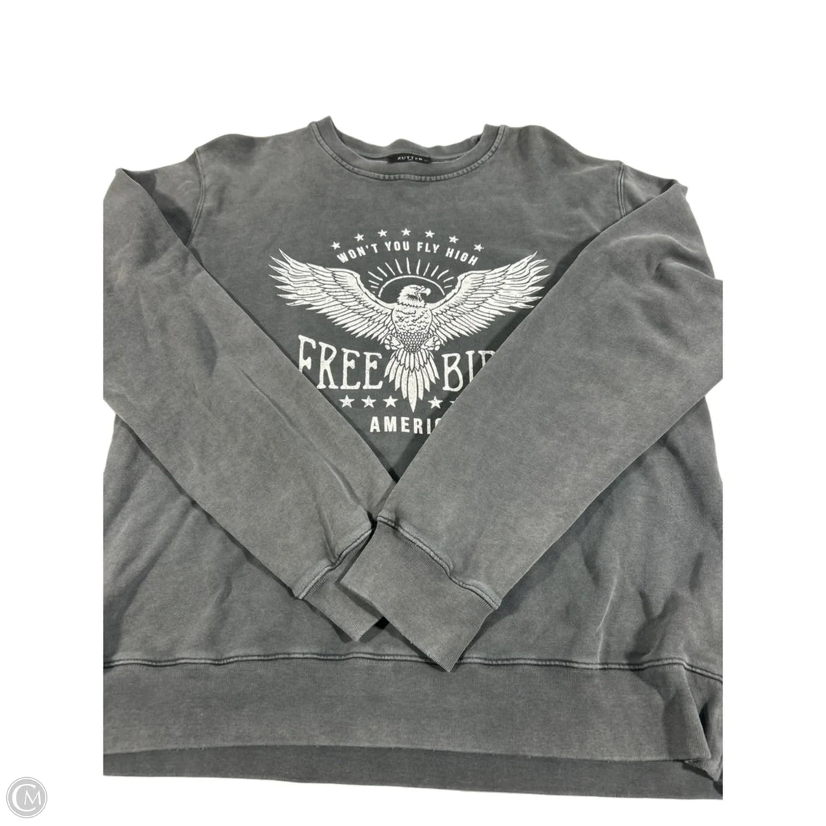 Sweatshirt Crewneck By Zutter In Grey, Size: L