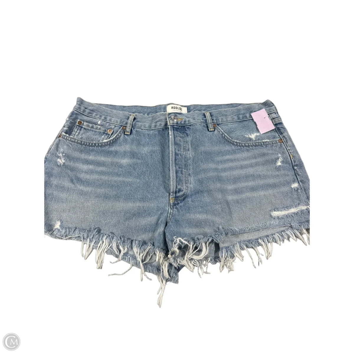 Shorts Designer By Agolde In Blue Denim, Size: 18