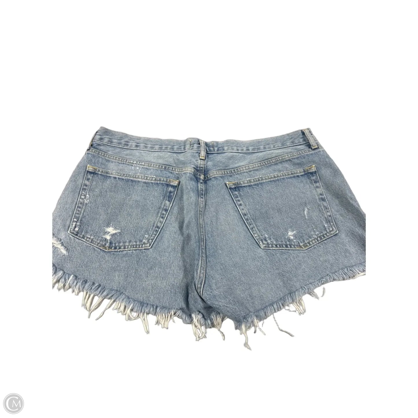 Shorts Designer By Agolde In Blue Denim, Size: 18