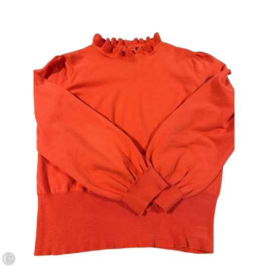 Top Long Sleeve By Who What Wear In Orange, Size: Xl