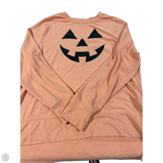 Top Long Sleeve By Cme In Orange, Size: Xl