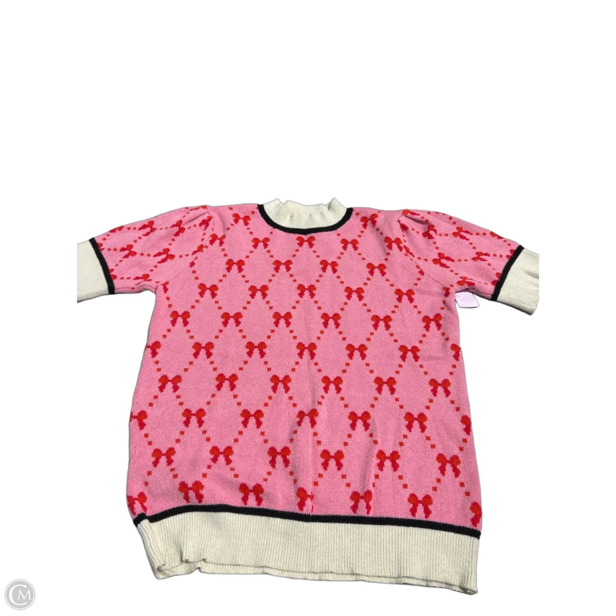 Sweater By Cme In Pink & Red, Size: M