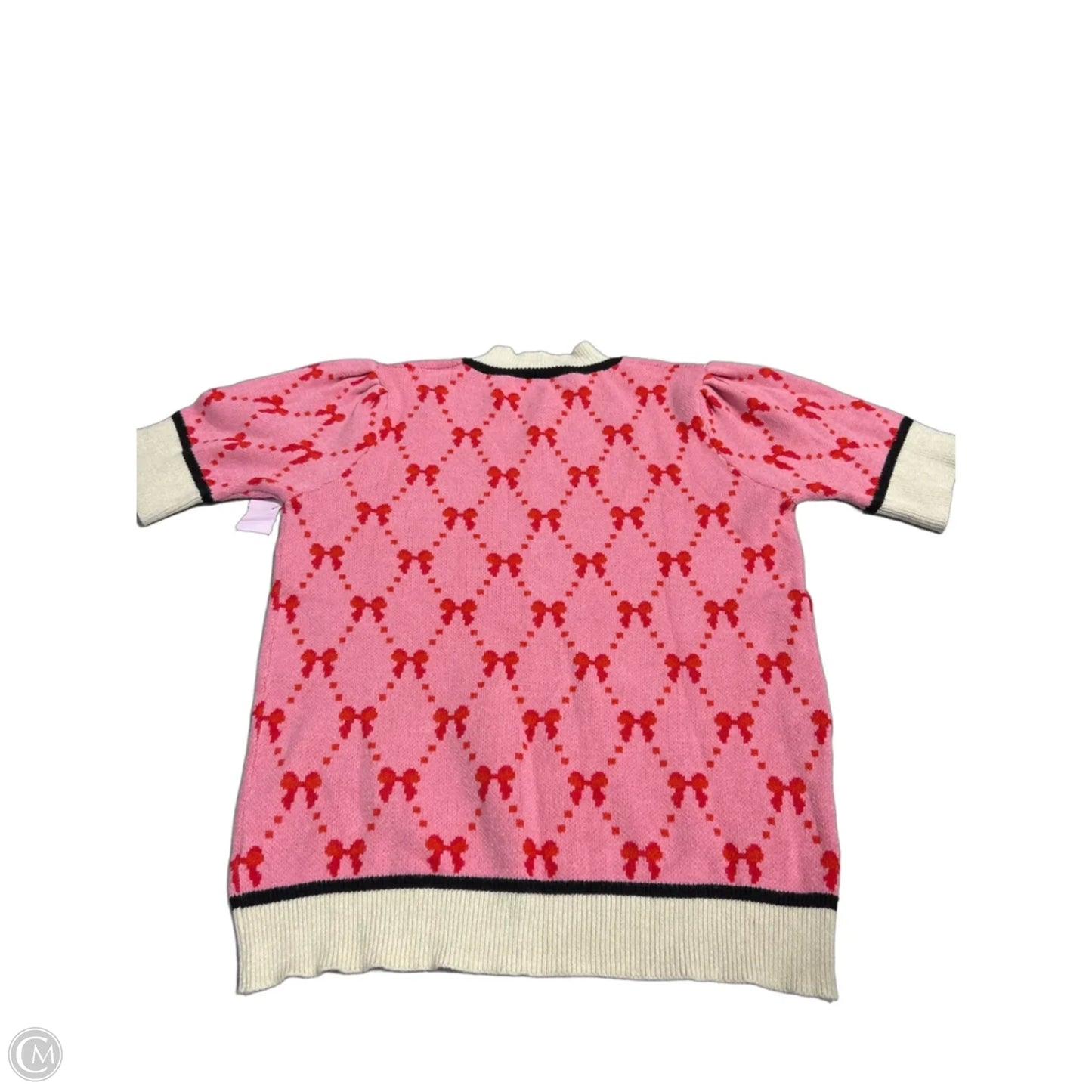 Sweater By Cme In Pink & Red, Size: M