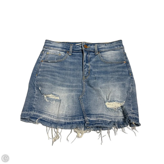 Skirt Mini & Short By Bke In Blue Denim, Size: M